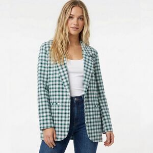 Vintage A. Byer Green Plaid Blazer M 90s Clueless Preppy Academia Holiday Jacket